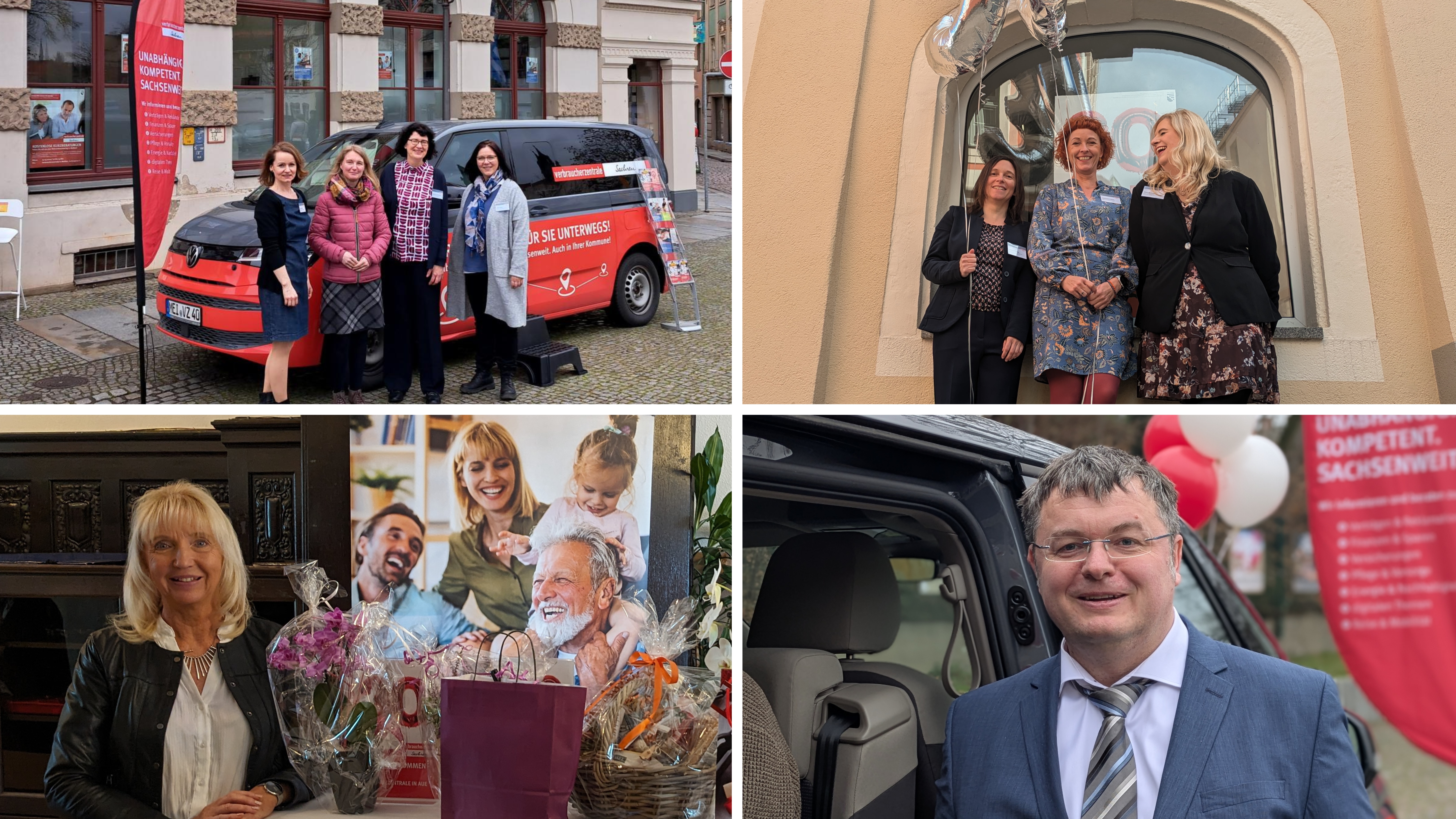 Collage: 30 Jahre Jubiläum in Meißen, Bautzen, Aue und Torgau
