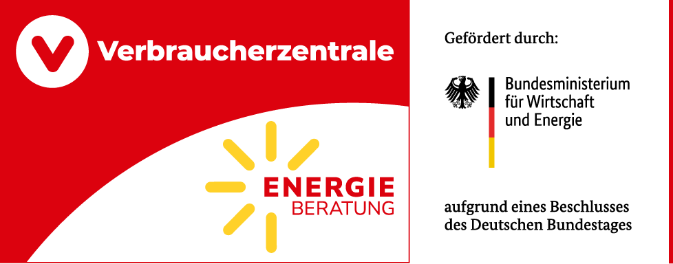 Partnerlogo der Energieberatung der Verbraucherzentrale mit Förderhinweis des BMWE.