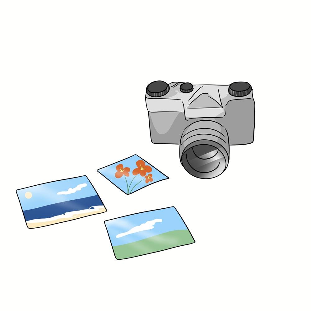 fotokamera mit Fotos