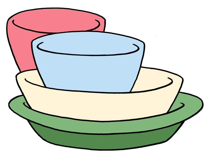 schüssel gestapelt bunt