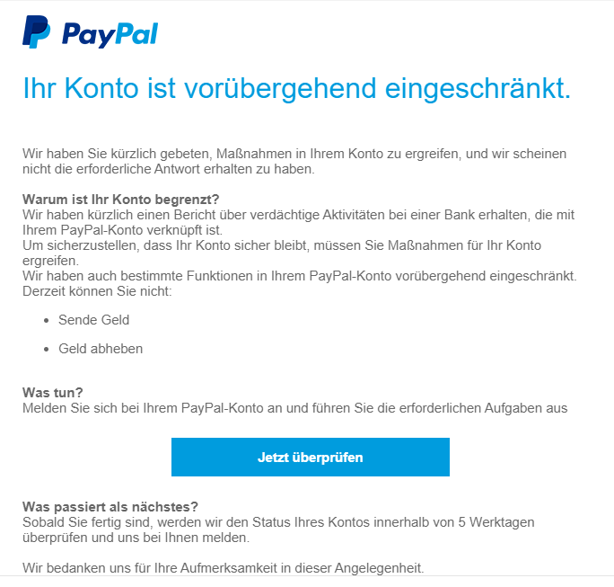 Phishing PayPal