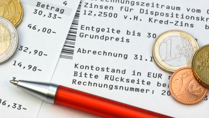 Kontoauszug mit Auflistung des Zahlungsverkehrs