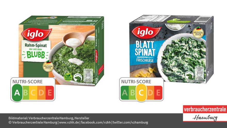 Nutri-Score für Spinat