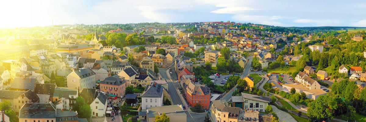 Panorama der Stadt Reichenbach im Vogtland