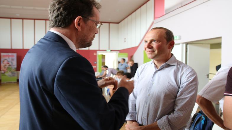 Andreas Eichhorst und Staatsminister Wolgram Günther