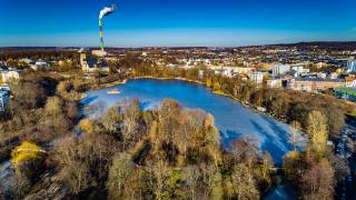 Schlossteich Chemnitz von oben